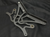 带可调节快速更换支架的开槽行李箱盖铰链。保时捷 911/912/930 1965-89 - 91151203500, 90151203620GRV, 93051203600GRV - DecklidHingeSlot_Grey, DecklidHingeSlot_Silver, DecklidHingeSlot_Black