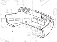 Parachoques trasero. Porsche 968 - 94450502300, 94450502300G2X