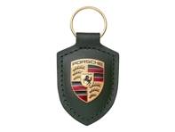 Schlüsselanhänger mit Porsche-Wappen, Oak Green Metallic. - WAP0503550RWSA