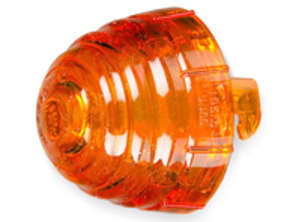 Lentille de clignotant avant, jaune, ronde. Porsche 356 - 64463141106, 1695451100