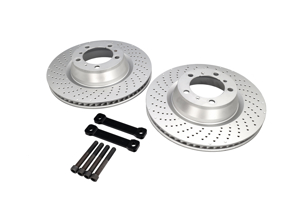 REAR Brake Disc UPGRADE to 350mm Package Porsche 996C4S / 996 Turbo Zimmermann - 3604109602, 99735240502ABS, 99735240502, 99735240602ABS, 99735240602