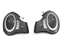 FAROS DELANTEROS LHD (halógeno H7) con anillo DTR + indicador LED + proyector LED incorporado Faro antiniebla negro brillante (PAR) - 996631065, 996631066