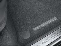 Tapis de sol avec bordure Nubuck. Porsche 958 Cayenne MKIII LHD - Plongée à gauche - 95804480061, 7P5863011D