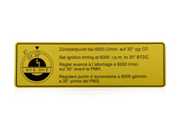 Autocollant de synchronisation d'allumage. Porsche 911 - 90100651001