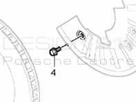 Brake disc cover plate Bolt. Porsche Cayenne MKI