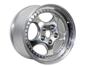 Llanta trasera de aleación ligera de 18 pulgadas, pulida. Porsche 964 Turbo 3.6L - 96536214001, 96536213601