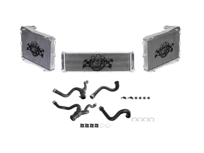 适用于保时捷 997 Turbo 的铝制水冷散热器及软管套装（3 件）。 - 996106613172, 99610613174, 99610613270, 99610613272, 99710603802, 99710603804 - 7056, 7054, 7055