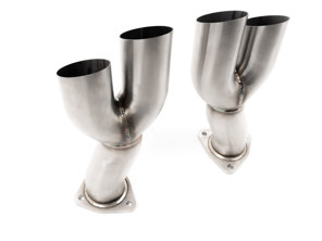 Uitlaat midden achter en zijdemper verwijderen pijpen. Porsche 991.1 - 99111132103, 99111132203, 99111133107