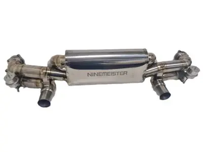 运动型排气阀后消音器，钛合金。保时捷 718 GT4 / Spyder / GTS 4.0ltr - 982251053D, 982251053G, 982251053F, 982251053H, 982251053K - 9M718TISILENCER4.0