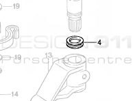 Clutch Release Shaft Sealing ring. Porsche 930 - 93030113900