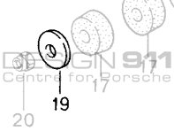 Unterlegscheibe für Getriebehalterung. Porsche 964 / 993 (Nr. 99902518103) - 99902518102, 99902518103