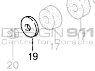 Arandela del soporte de la caja de cambios. Porsche 964 / 993 (Nº 99902518103) - 99902518102, 99902518103