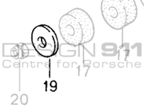 Arandela del soporte de la caja de cambios. Porsche 964 / 993 (Nº 99902518103) - 99902518102, 99902518103