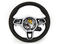 Volant sport multifonction, cuir. Porsche 991.2 / 718 Boxster / 718C Cayman - 9P1419091EJ, 9P1419091MC6H6, 9P1419091MC