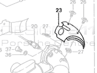 Échappement Cat Bouclier thermique Droit. Porsche 993 Turbo