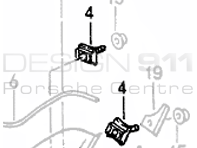 Zijdrempel haaienvin clip. Porsche 965/968 - 99959199000