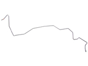 Brake pipe line front right. Porsche 996 / 986 Boxster - 99635517608, 99635517606