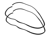 Junta de puerta, tipo solapa, juego de 2. Porsche 911 Coupé 1965-73 (144") - 91153109501, 91153109502 - 9372E, 1685700400