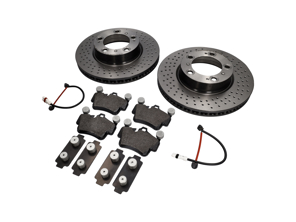 FRONT Brake Pads and Brake Disc Package Porsche 987 Boxster / 987C Cayman GEN 2 - 99635140501, 99635140601, 99735193906