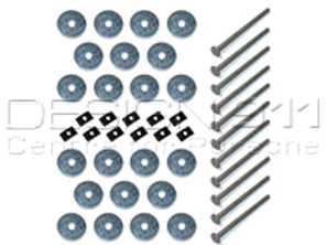 Rear Back Panel Hardware Set. Porsche 356 50-65 - 64453100301 - JG.003.01