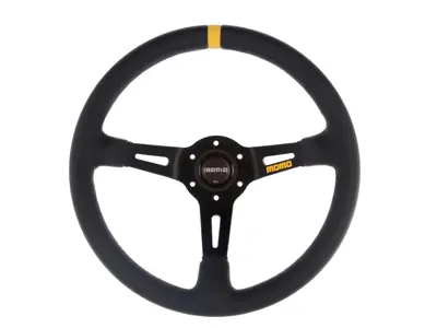 Stuurwiel MOD08 - Zwart Leer - Momo - VR08LEBK331PR, VR08LEBL331PR