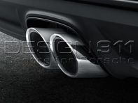 Exhaust Sport Tail Pipes SILVER. Porsche 718 (982) Boxster / 718 (982) Cayman - 98104420010