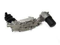 Oil conducting housing. Porsche 987.2 Boxster / 987C.2 Cayman - 9A110704601, 9A110702001, 9A110702003, 9A110702007