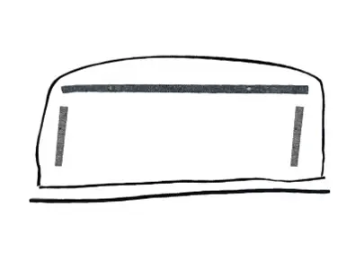 Sunroof seal and felt kit. Porsche 911 / 964 / 993 - 91156419300, 91156419100, 90156490505, 91156440901, 91156440900