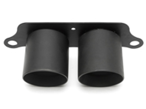 Deluxe Dual Style-tips - Matzwart. Porsche 991.2 GT3 / GT3 RS - 99111125395, 99111125380, 99111125791