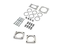 Catalytic converter repair flanges and mounting hardware kit. Porsche 964 C2 / C4 / RS - 96411104205, 96411321310, 96411321306, 96411321316, 96411321317, 96421103905, 96421103932 - 9M96411104205