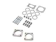 Catalytic converter repair flanges and mounting hardware kit. Porsche 964 C2 / C4 / RS - 96411104205, 96411321310, 96411321306, 96411321316, 96411321317, 96421103905, 96421103932 - 9M96411104205