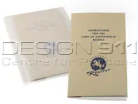 Note on maintenance in ENGLISH. Porsche 356 Knickscheibe/Pre A (1950 to 1955) - PCG475510, PCG475520