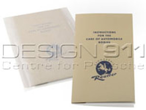 Note on maintenance in ENGLISH. Porsche 356 Knickscheibe/Pre A (1950 to 1955) - PCG475510, PCG475520