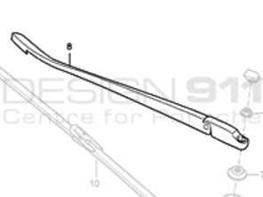 Braccio tergicristallo posteriore Porsche 997 MKI / 997 MKII TARGA - 99762816900, 99762815901