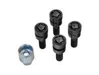 Locking Wheel Bolt Kit BLACK +5MM Longer - Original Porsche - 99136198000, 99136198004, 99136198003, 99136198004, 971698030B, 971698030A