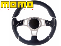 Steering wheel millenium sport - black leather / grey - Momo - M11106545182R
