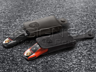 Tasca portachiavi in Alcantara. Porsche 991 / 958 Cayenne / 970 Panamera / 981 Boxster/Cayman / Macan / 718 Boxster/Cayman - 000044001107T2, 000044001108E9, 00004400110M2A, 00004400110N13