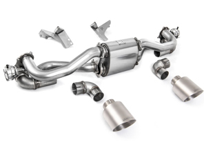 Eliminazione del silenziatore posteriore di scarico sportivo Milltek con finiture in titanio. Porsche 718 Cayman GT4 / Boxster GTS 4.0L - 982251053E, 982251053K, 982251053F, 982251053H, 982251053D, 982251053G - SSXPO159