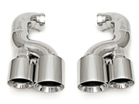 Tuyaux d'échappement de style quadruple de luxe en chrome poli. Porsche Cayenne 957 V8 S/GTS - 95511125160, 95511125260, 95511125140, 95511125171, 95511125240, 95511125271