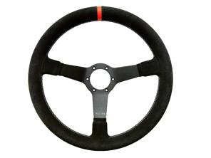 Stuur Eau Rouge Track Suede met oranje indicator 350 mm. Porsche 911 / 964 / 993 / 924 / 944 / 968 / 928 - 74104