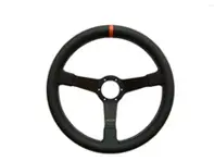 Volant Eau Rouge en Cuir Refroidi par Air avec Indicateur Orange 350mm. Porsche911/964/993/924/944/968/928. - 74101, 74100