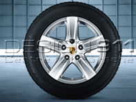 18' Cayenne S III Jantes en alliage et pneus d'hiver Porsche d'origine - 95804460061, 95804460001, 95804460002, 95804460062