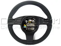 Steering wheel padded in black alcantara. Porsche 997 / 987 Boxster / 987 Cayman - 99704440212, 99704440213, 99704440218