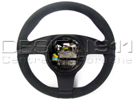 Steering wheel padded in black alcantara. Porsche 997 / 987 Boxster / 987 Cayman - 99704440212, 99704440213, 99704440218