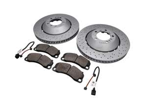Front brake pads and brake disc package. Porsche Cayman 981 GT4 Zimmermann - 98135140581, 98135140681, 99135194704