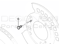 Perno de placa de cubierta de disco de freno. Porsche Cayenne MKI/MKII