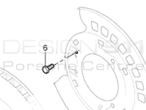 Abdeckblech Bremsscheibe Bolzen. Porsche Cayenne MKI / MKII