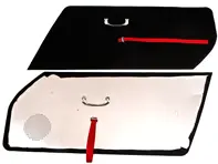 Türverkleidungen aus leichtem Aluminium mit ROTEN Zuglaschen, Chromgriffe RS/ST/RSR - 96455583320, 133