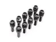 Rennline titanium lug bolts, black. Porsche - 97036120300, WHT006978, WHT004676A, WHT010063, WHT010066