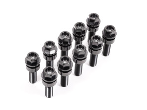 Rennline titanium lug bolts, black. Porsche - 97036120300, WHT006978, WHT004676A, WHT010063, WHT010066